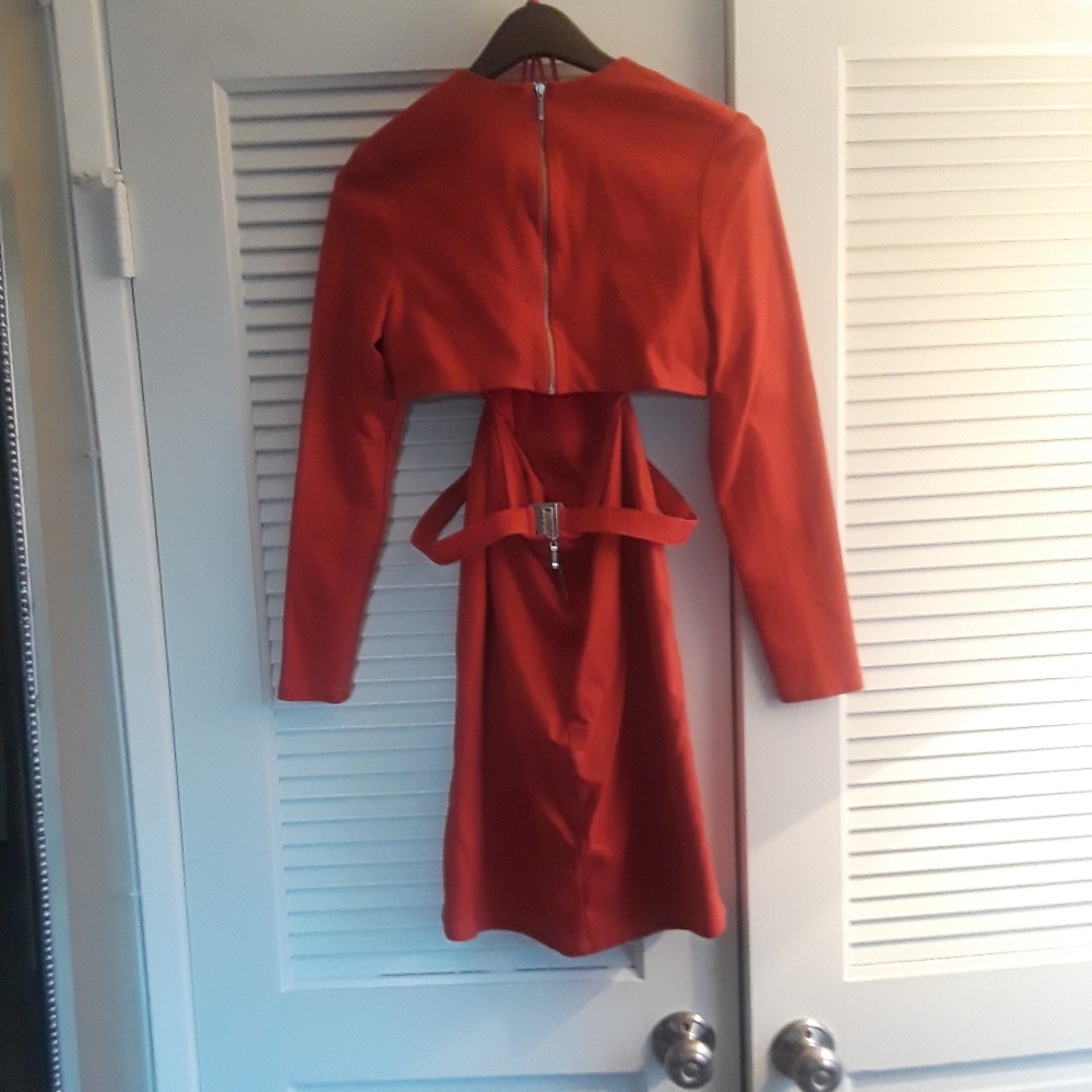 BECK&BRIDGE SIZE 8/LARGE RED DRESS VERY STRETCHY